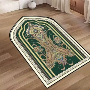 high quality Islamic prayer carpet with soft and thick printed Muslim luxury prayer mat imitating cashmere