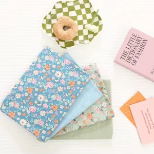 in Stock 100% Cotton Twill Style Woven Fabric Breathable Anti Static Kids Home Textiles with Flower Print for Home Deco