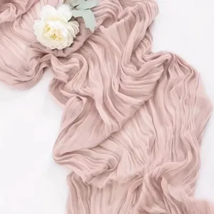pink Cheesecloth napkinTable Runner Easter Spring Boho Rustic Gauze 120 Inch 10FT Cheese Cloth Runner for Baby Shower