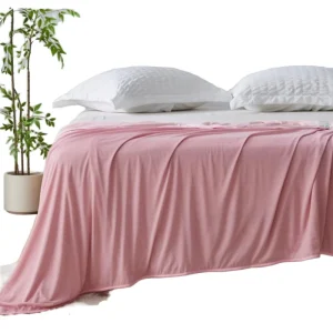 pink Solid Color Warming Cozy Soft Plain Fluffy Flannel Fleece Blankets in Bulk