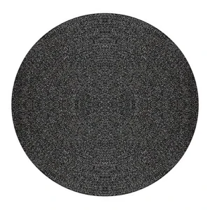 pp Polypropylene Woven Black Colour Round Outdoor Rug Carpet Floor Mat Outdoor Play Mat