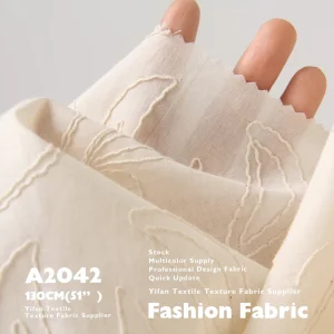spring/summer 3D plied cotton embroidered fabric for clothing and bedding