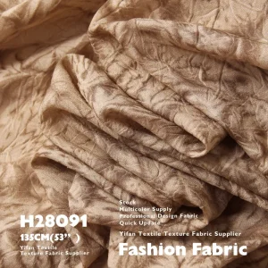 spring/summer retro chiffon washed fabric with light and shadow texture print for clothing dresses and children’s wear